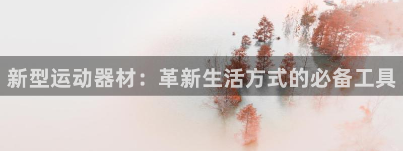 意昂体育4平台：新型运动器材：革新生活方式的必备工具