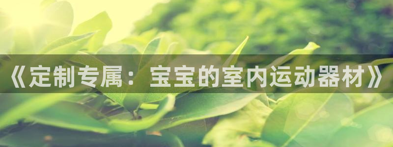 海南意昂体育4发展怎么样：《定制专属：宝宝的室内运动器材》